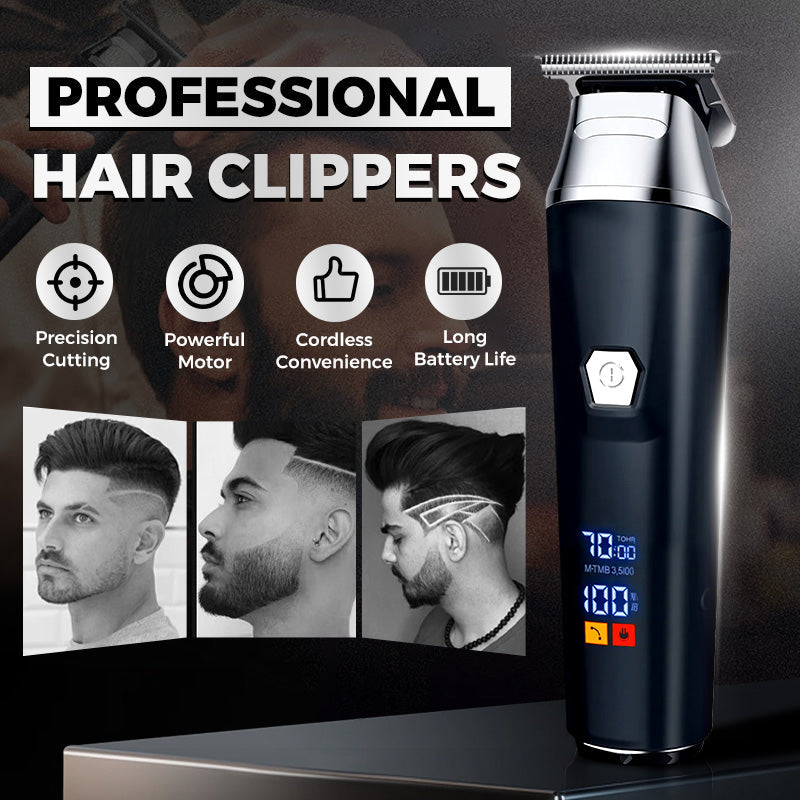 EliteTrim | Cortapelos con pantalla LCD y 3 peines guía