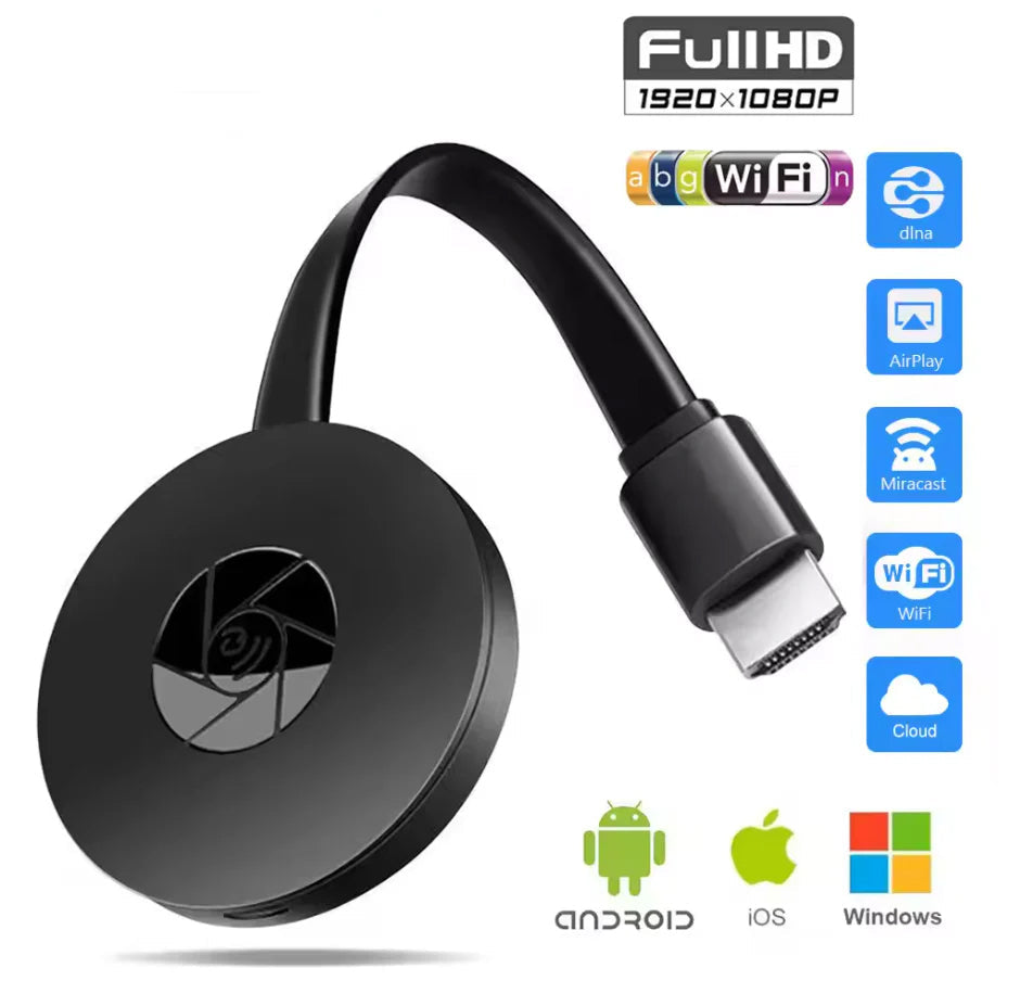 Castiro | Receptor HDMI inalámbrico para duplicar la pantalla del móvil, Full HD 1080p
