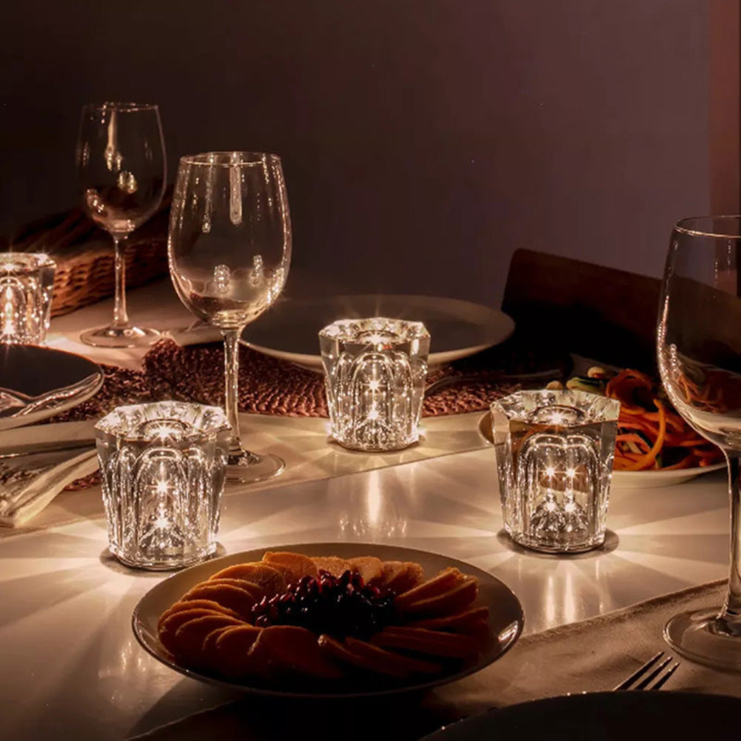 Lumex | Lampada da tavolo in cristallo senza fili dal design moderno
