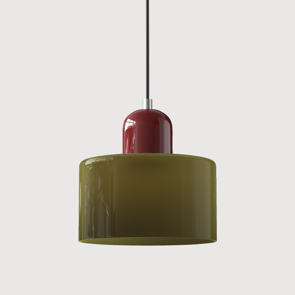 Lampada a sospensione Bauhaus con vetro a sfera | Design senza tempo | Vetro e metallo | Portalampada E27