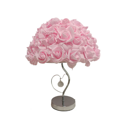 Celestria Valea | Lampada da tavolo LED romantica con paralume in tessuto