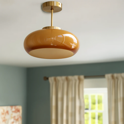 Flixar Elve | Lampada da soffitto gialla dal design retrò
