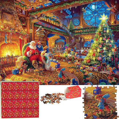Piecora | Calendrier de l’Avent puzzle de 1008 pièces avec motif de Noël