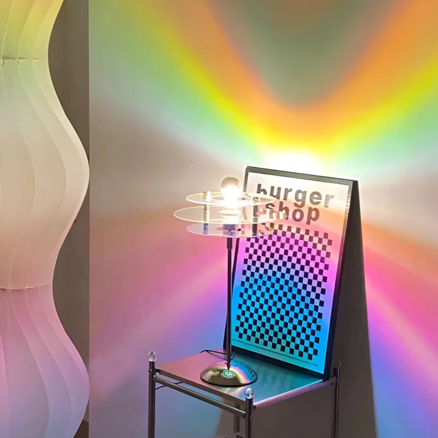 Sylinaea - Lampe de table LED rétro au design en disque
