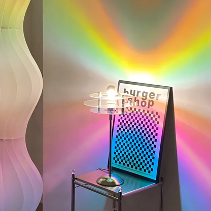 Sylinaea - Lampe de table LED rétro au design en disque