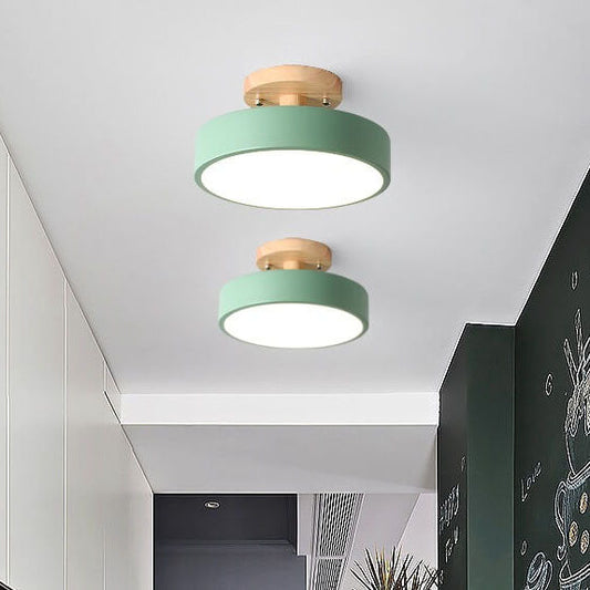 Nordic Log Runde LED Semi-Flush Mount Deckenleuchte
