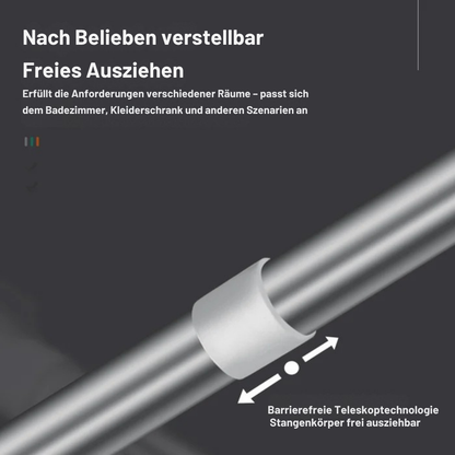 Klemvio | Teleskopstange ohne Bohren aus Edelstahl, rostfrei und werkzeugfrei