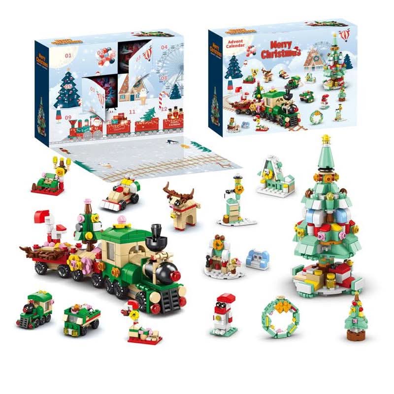 Bauleno | Adventskalender Kinder mit 12 Bausteinen für einen Weihnachtsbaum