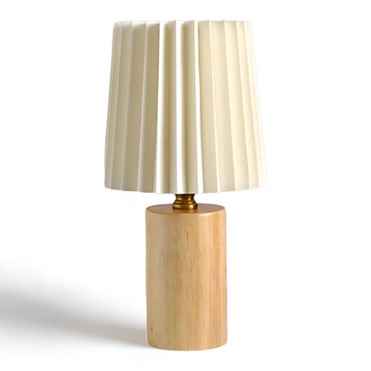 Lampada da tavolo LED in legno dal design scandinavo