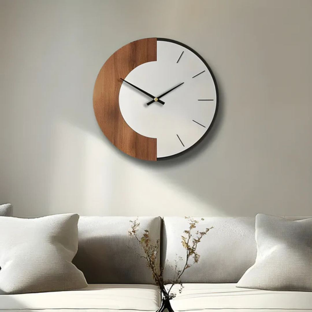 Oud | Grande orologio da parete in legno – eleganza senza tempo per l’ambiente