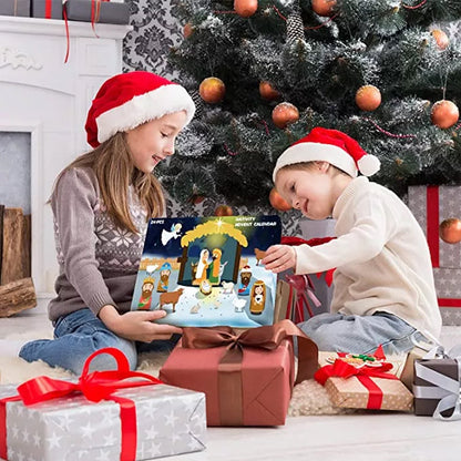 Noelino | Nativity scene advent calendar with 24 toy figures for children