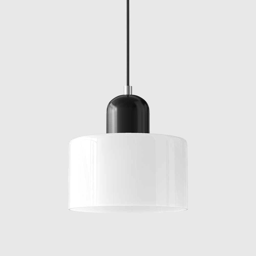Lampada a sospensione Bauhaus con vetro a sfera | Design senza tempo | Vetro e metallo | Portalampada E27