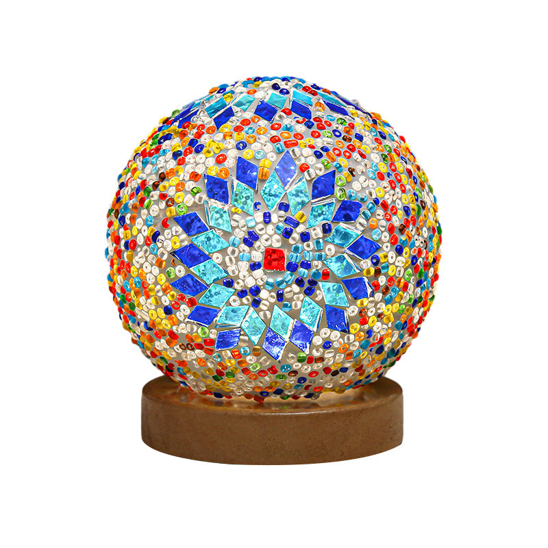 LumiMosaic | Elegante lampada da tavolo dimmerabile a mosaico | Design in vetro fatto a mano con luce LED calda per ambienti abitativi