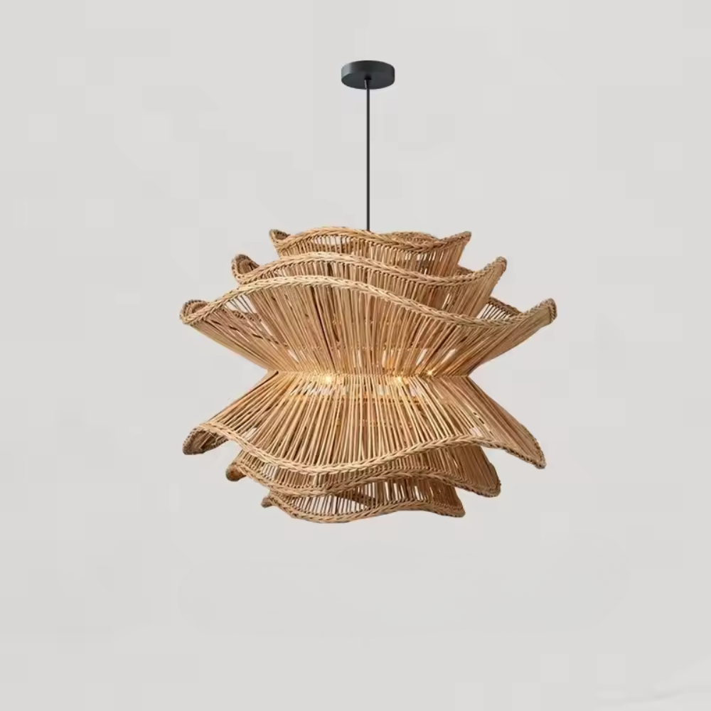Ignara | Lampada a sospensione Japandi in rattan