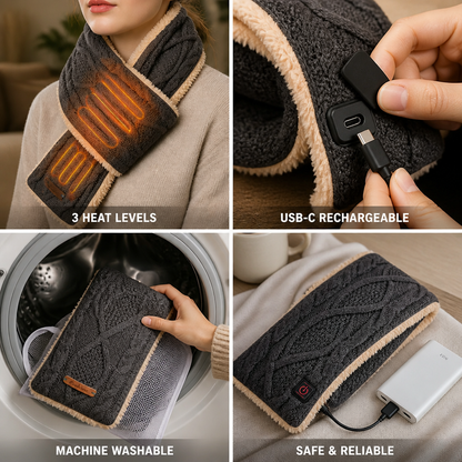 Nackira | Scaldacollo riscaldabile con 3 livelli di calore e USB-C
