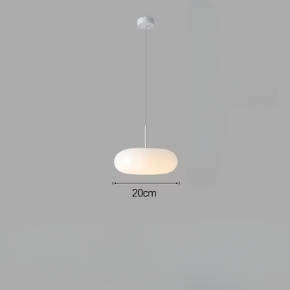 Nyxora | Lampada a sospensione moderna color crema in stile lampadario minimalista con luce LED calda