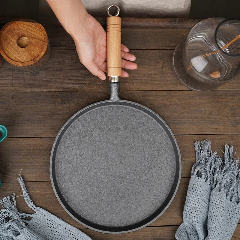 BratFeuer | Sartén de hierro fundido 26 cm, sin revestimiento, apta para inducción