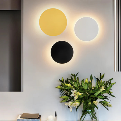 Hadro Arc | Applique LED rotonda nero-oro per interni
