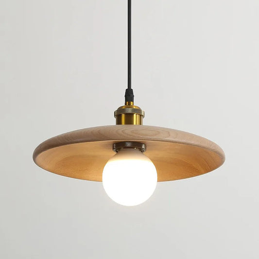 Dopwii – Lampada da soffitto moderna in legno con luce LED calda