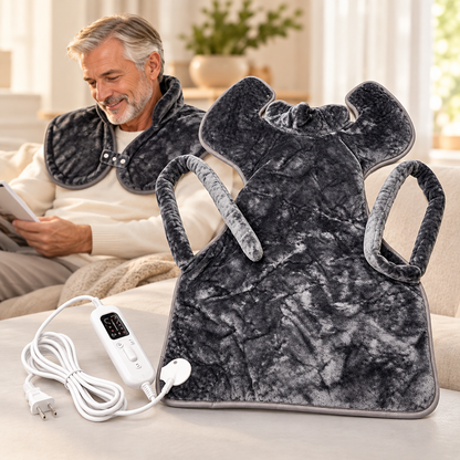 Dalilo | Electric Heating Pad for Back, Neck & Shoulders, 6 Heat Settings, Flannel
