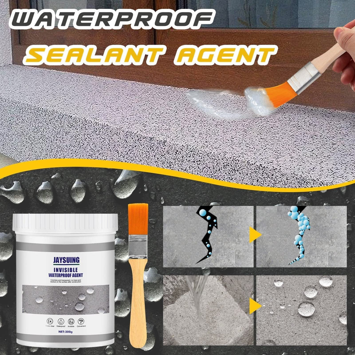 Dichtora | Clear Waterproof Leak Sealant for Cracks and Joints, −20 to 120 °C
