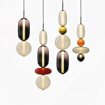 Lampada a sospensione elegante da designer – Vetro colorato moderno