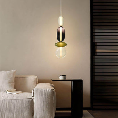 Lampada a sospensione elegante da designer – Vetro colorato moderno