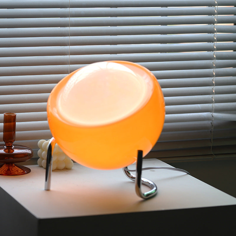 Bauvara Light | Lampada da tavolo LED in stile Bauhaus con paralume in vetro