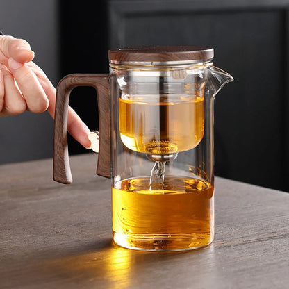 Teavina | Teiera in vetro da 600 ml con filtro, resistente al calore, per tè sfuso