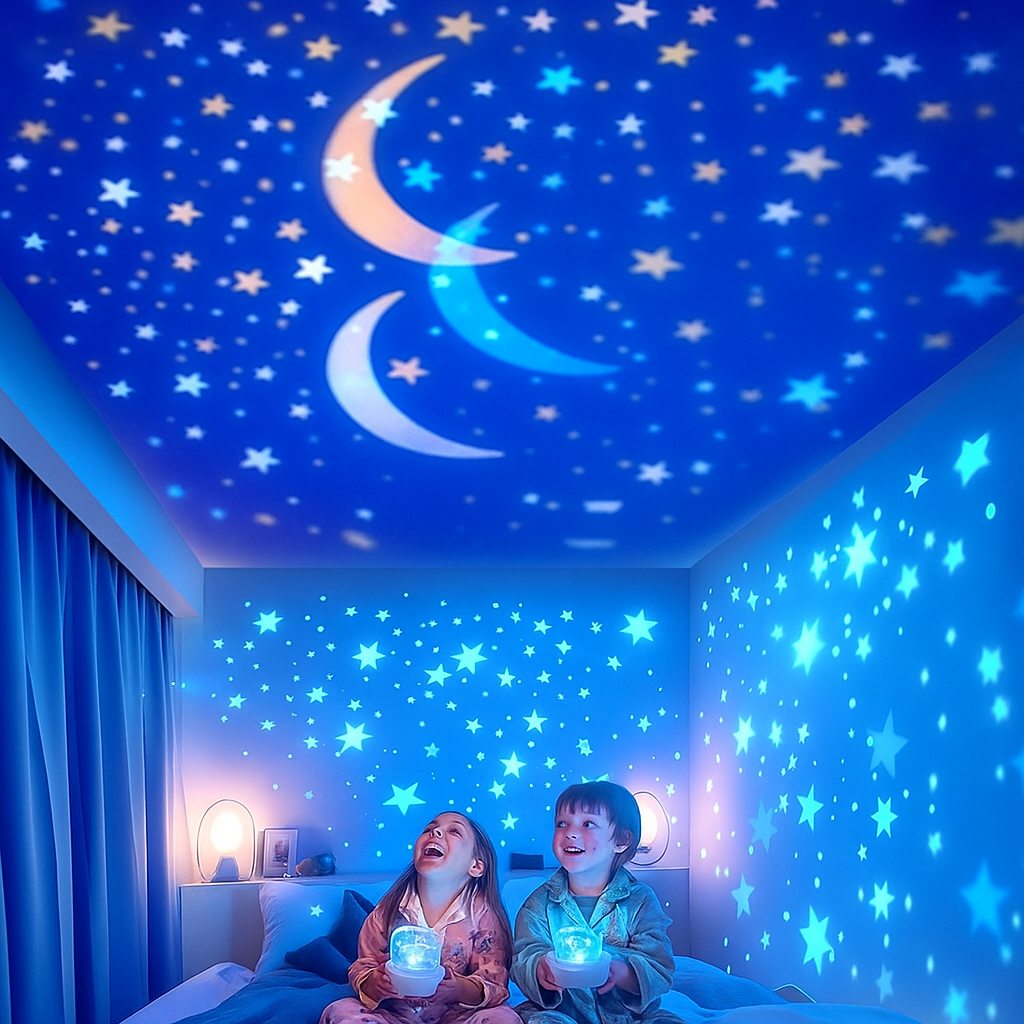 Traumilo | Sternenhimmel Projektor Kinder, 2in1 Nachtlicht mit USB