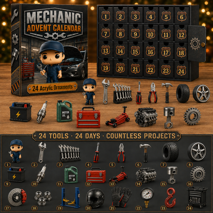 Schraubo | 2026 Advent Calendar with 24 Miniatures from an Auto Repair Shop