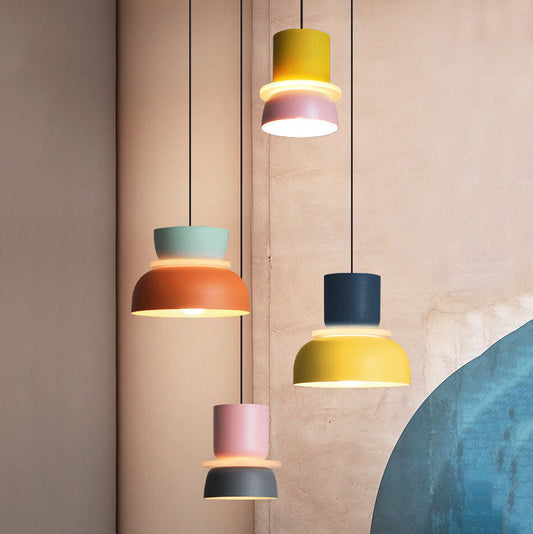 Nordic Bunte Macaron 1-Licht LED Pendelleuchte