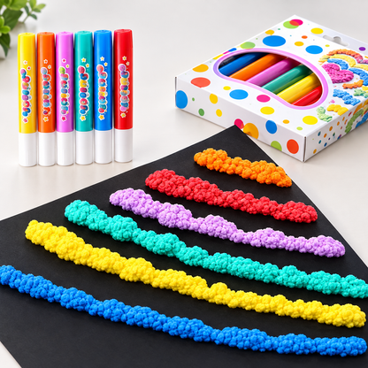 Puffelo | Penne 3D ad attivazione termica, set da 6 colori