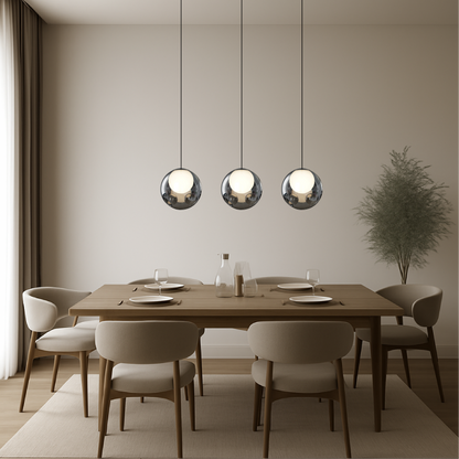Liraessa | Lampada a sospensione italiana in vetro dal design elegante