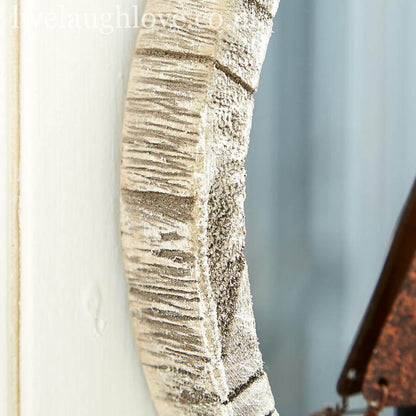 Navira | Bullaugen Spiegel aus Holz mit Segelboot, 24 cm