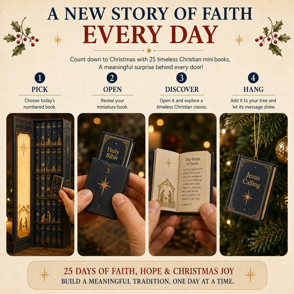 Christlicher Mini-Buch Adventskalender 2026