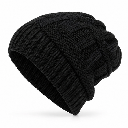 FrostFaden | Ponytail Beanie in Soft Acrylic Knit with Stretch Fit