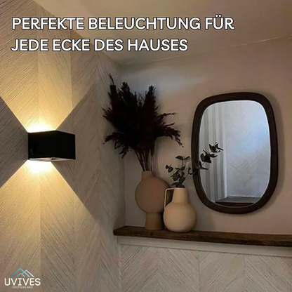 LuminaCube | Kabellose LED Wandleuchte mit Akku und Bewegungssensor, 3000 K