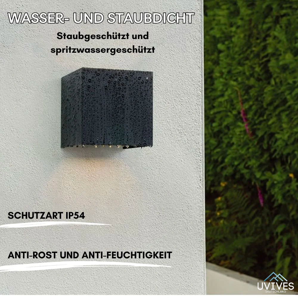 LuminaCube | Kabellose LED Wandleuchte mit Akku und Bewegungssensor, 3000 K