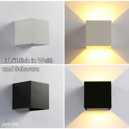 LuminaCube | Kabellose LED Wandleuchte mit Akku und Bewegungssensor, 3000 K