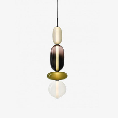 Lampada a sospensione elegante da designer – Vetro colorato moderno