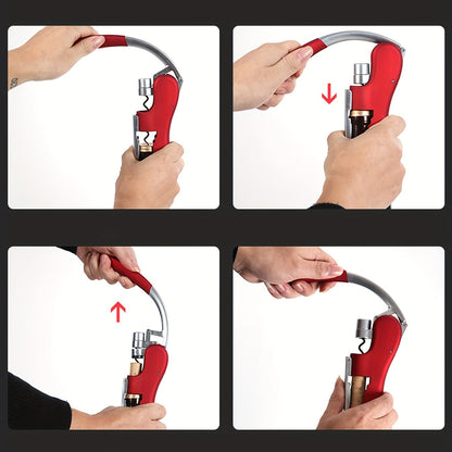 Korkano | Cavatappi a leva con impugnatura ergonomica, 14 × 7,5 cm