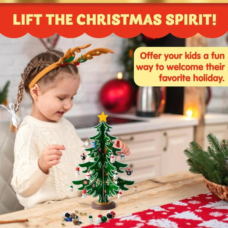Wintavo | Children’s Christmas tree advent calendar with 24 hanging ornaments