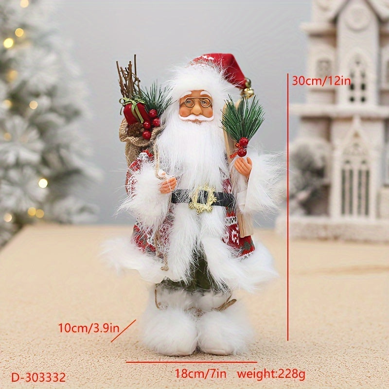 Frovano | Santa Claus figure, 30 cm, with plush details as Christmas decor