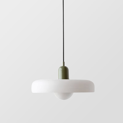 Lunari Halo | Lampada a sospensione in vetro colorato in stile Bauhaus