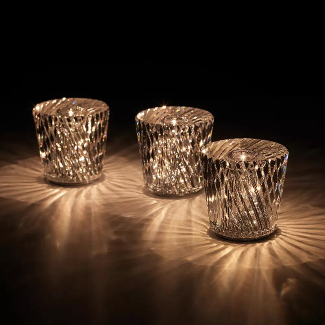 Lumex | Lampada da tavolo in cristallo senza fili dal design moderno