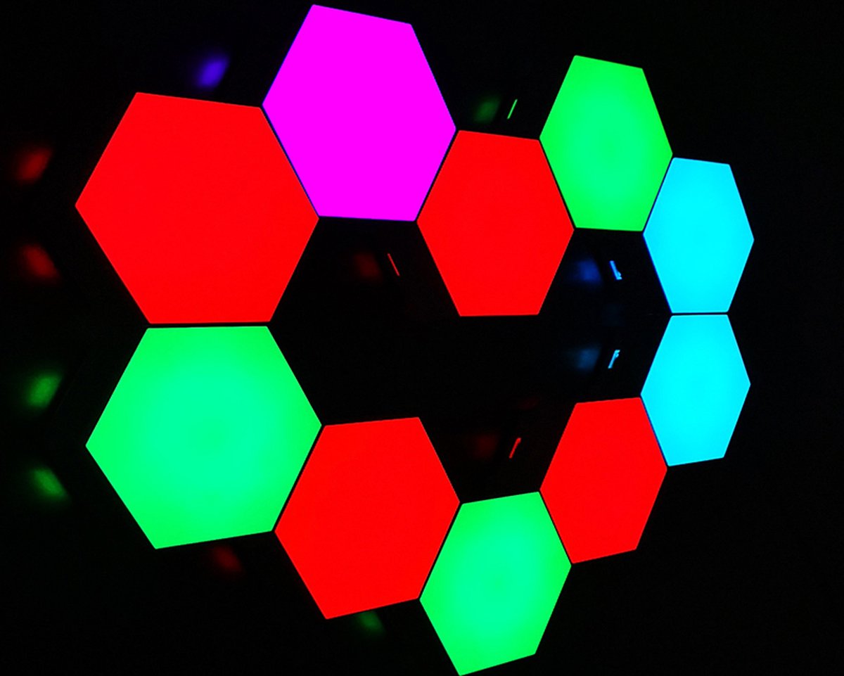 Lunexa Hexa | Modular LED Wall Panels with Touch and Color Control