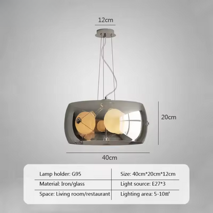 Aurion | Lampada a sospensione LED moderna in vetro per cucina, soggiorno e sala da pranzo