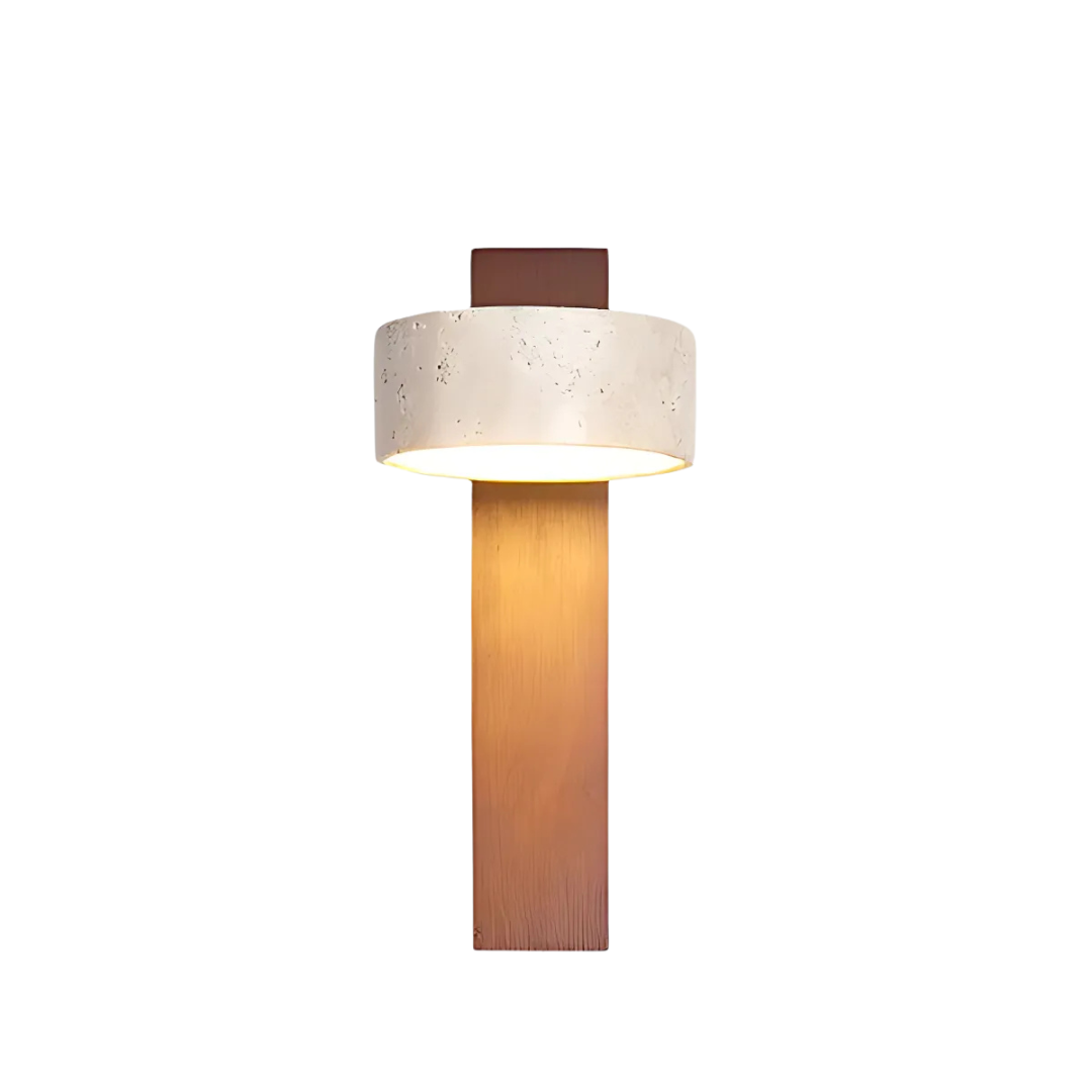 Fotis Sabi | Lampada da parete in travertino in stile Wabi-Sabi per interni