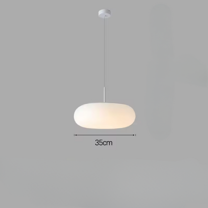 Nyxora | Lampada a sospensione moderna color crema in stile lampadario minimalista con luce LED calda
